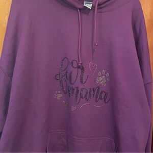 Fur Mama bling purple hoodie!